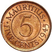 5 Cents - George VI reverse image