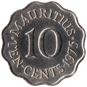 10 Cents - Elizabeth II 1st portrait reverse image
