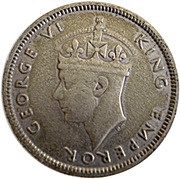 ¼ Rupee - George VI obverse image