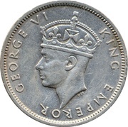 ½ Rupee - George VI obverse image