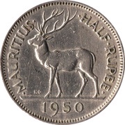 ½ Rupee - George VI reverse image