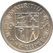 1 Rupee - George V reverse image