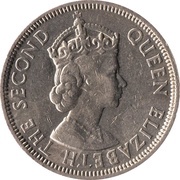 1 Rupee - Elizabeth II 1st portrait obverse image