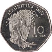 10 Rupees non-magnetic reverse image