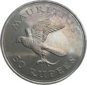 50 Rupees - Elizabeth II Mauritius Kestrel reverse image