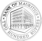 200 Rupees 50 Years of the Bank of Mauritius, Mauritius, 2017 reverse image