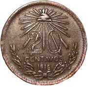 20 Centavos reverse image