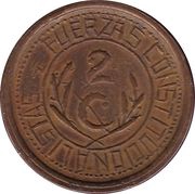 2 Centavos Hidalgo del Parral reverse image