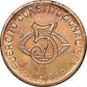 5 Centavos Constitutionalist Army reverse image