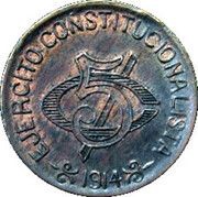 5 Centavos Constitutionalist Army reverse image