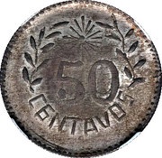 50 Centavos Hidalgo del Parral, reeded edge reverse image