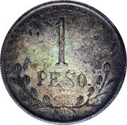 1 Peso Hidalgo del Parral reverse image