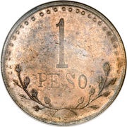 1 Peso Hidalgo del Parral reverse image