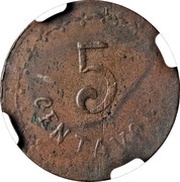 5 Centavos Estado de Durango, Mexico, 1914 reverse image