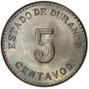 5 Centavos Estado de Durango reverse image