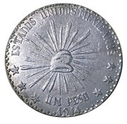 1 Peso Cuencame reverse image