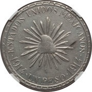 1 Peso Cuencame reverse image