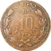 10 Centavos Campo Morado, Mexico, 1915 reverse image