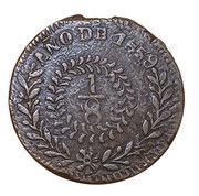 ⅛ Real, Mexico, 1859 reverse image