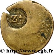⅛ Real "Octavo" Countermarked, Mexico, 1843-1857 reverse image