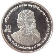 10 Taka Rabindranath Tagore obverse image