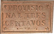 3 Centavos Provisional Government reverse image