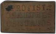 3 Centavos Provisional Government, Mexico, 1915 reverse image