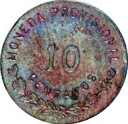 10 Centavos Provisional Government reverse image