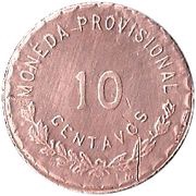 10 Centavos Provisional Government, Mexico, 1915 reverse image