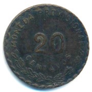 20 Centavos Provisional Government, Mexico, 1915 reverse image