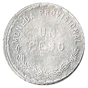 1 Peso Provisional Government reverse image