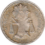 2 Pesos, Mexico, 1915 reverse image