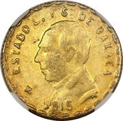 5 Pesos Provisional Government obverse image