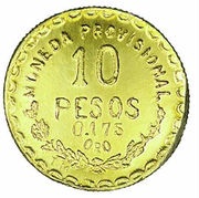 10 Pesos Provisional Government reverse image
