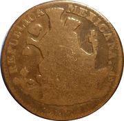 ¼ Real "Quarto/Quartilla", Mexico, 1862 reverse image