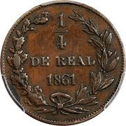 ¼ Real Pattern, Mexico, 1861 reverse image