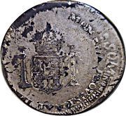 1 Real - Fernando VII Royalist Coinage reverse image