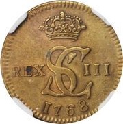 1⁄16 Real - Carlos III Pattern, Brass obverse image