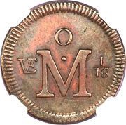 1⁄16 Real - Carlos III Pattern, Copper, Mexico, 1768 reverse image
