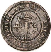 4 Maravedis - Carlos I, Mexico, 1542-1551 reverse image