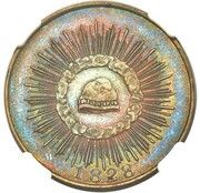 ¼ Real Pattern, Mexico, 1828 reverse image