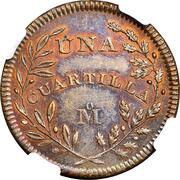 ¼ Real Pattern, Mexico, 1838 reverse image