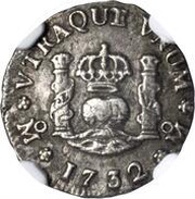 ½ Real - Felipe V Pattern, Mexico, 1732 reverse image