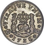 ½ Real - Felipe V, Mexico, 1732-1741 reverse image