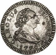 ½ Real - Carlos III Pattern; Obverse Trial obverse image