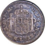½ Real - Carlos IV Numeral IIII, Carlos III portrait, Mexico, 1790 reverse image