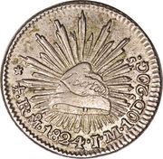 ½ Real Profile Eagle, Mexico, 1824 reverse image