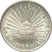 ½ Real, Mexico, 1825-1869 reverse image