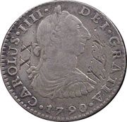 1 Real - Carlos IV Numeral IIII, Carlos III portrait obverse image