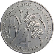 4 Dollars - Elizabeth II FAO reverse image